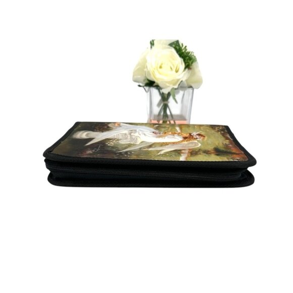 Sandra Kuck Angel Kissing Kitty Bible Book Cover Case Zips Handle Pocket 7.5x10” - Picture 4 of 10